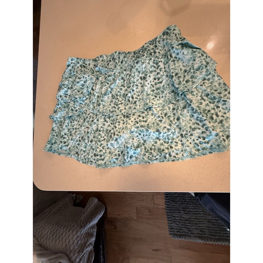 Ideology Womens XXL Skort Blue Patterned Elastic Waist Activewear